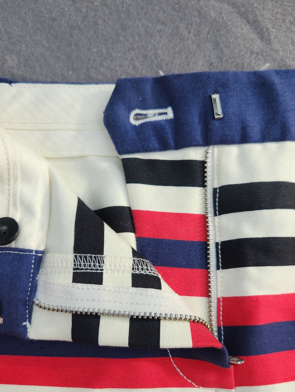 J.Crew Striped A-Line Mini Skirt with Pockets Size 8 - Picture 5 of 9